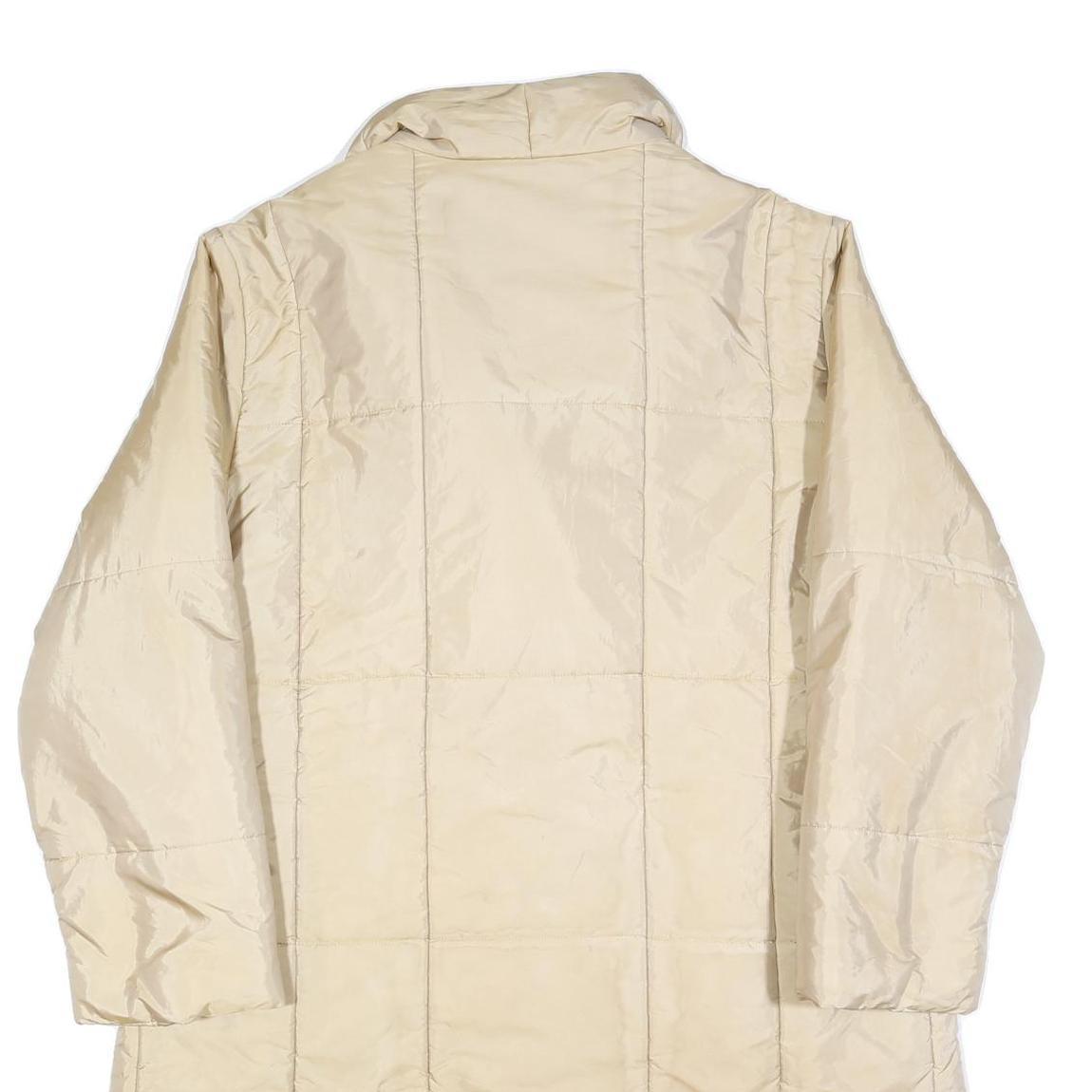 CERRUTI Womens Beige Button Jacket L Woven Plain Classic Fit