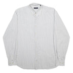 TOMMY HILFIGER Mens White Blue Check Shirt L Button Down Collar Classic Fit