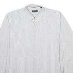 TOMMY HILFIGER Mens White Blue Check Shirt L Button Down Collar Classic Fit