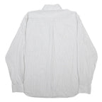 TOMMY HILFIGER Mens White Blue Check Shirt L Button Down Collar Classic Fit