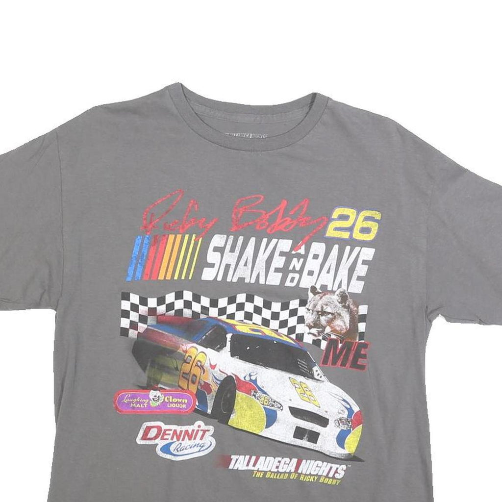 NASCAR Mens Grey XS Graphic T-Shirt Short Sleeve Crew Neck Racing Car Print