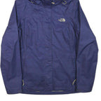 THE NORTH FACE Womens Blue Outdoor Jacket M Polyester Blend Plain Hooded Zip