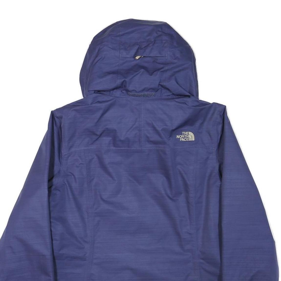 THE NORTH FACE Womens Blue Outdoor Jacket M Polyester Blend Plain Hooded Zip