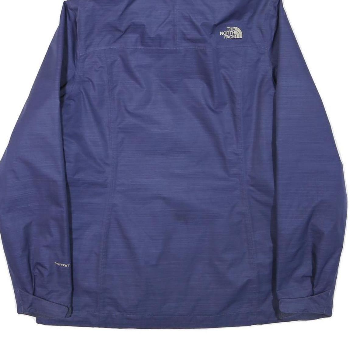 THE NORTH FACE Womens Blue Outdoor Jacket M Polyester Blend Plain Hooded Zip