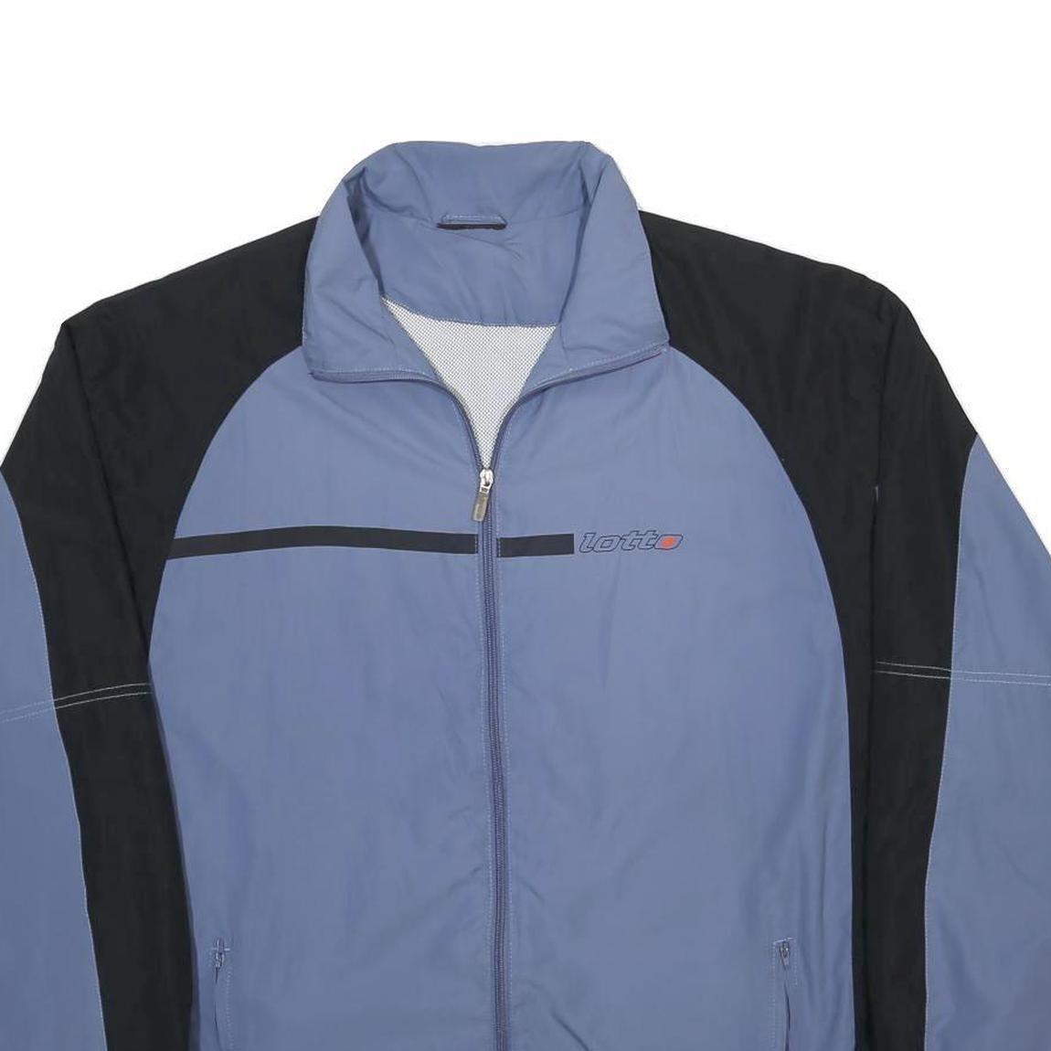 LOTTO Mens Blue & Black Casual Zip Jacket 2XL Polyester Lightweight Sportswear