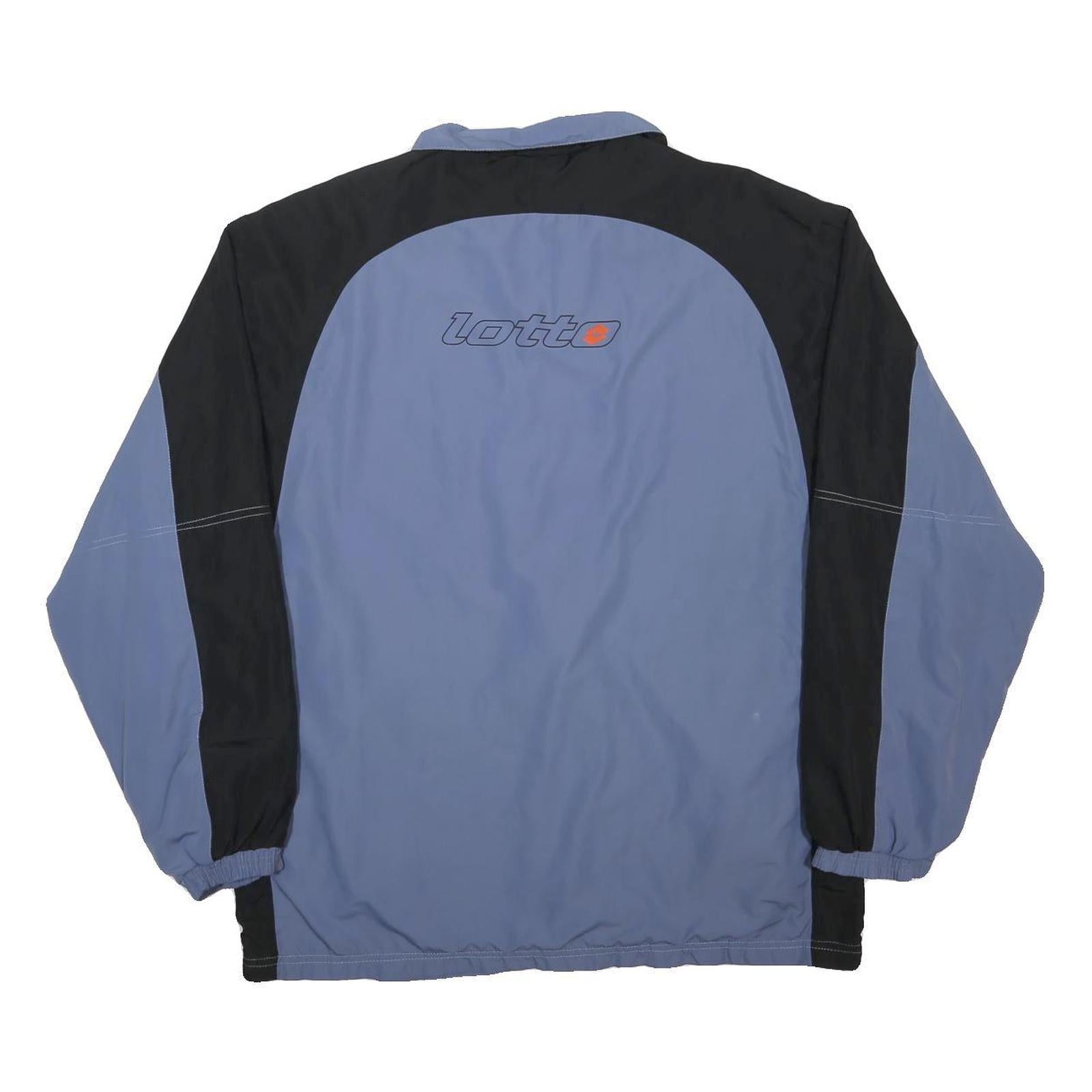 LOTTO Mens Blue & Black Casual Zip Jacket 2XL Polyester Lightweight Sportswear