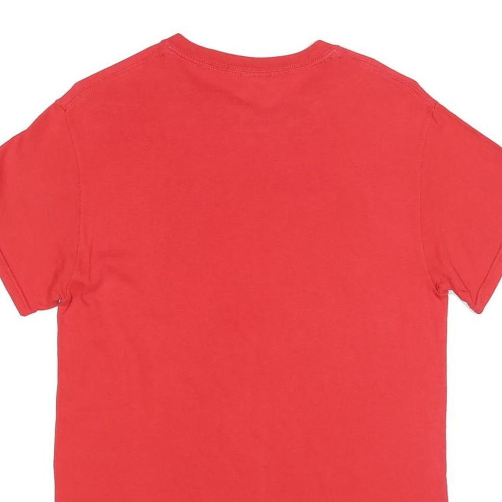 GILDAN Mens Red Shotgun Graphic T-Shirt S Short Sleeve Crew Neck Printed