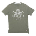 LEVI'S Mens Green Graphic T-Shirt S Short Sleeve Crew Neck Cotton Blend