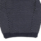 TOMMY HILFIGER Mens Navy & White Patterned Wool Blend Jumper Crew Neck Basic