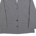 TALLY WEIJL Womens Grey Button Jacket M Polyester Plain Classic Smart Casual