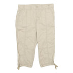 CALVIN KLEIN JEANS Womens Shorts Beige Casual Cotton UK 8 W30 Drawstring Hem