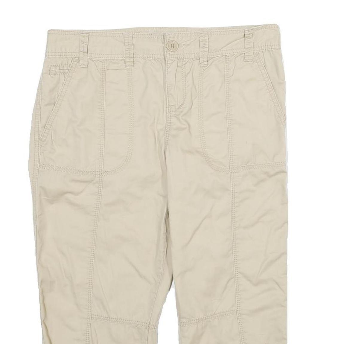 CALVIN KLEIN JEANS Womens Shorts Beige Casual Cotton UK 8 W30 Drawstring Hem