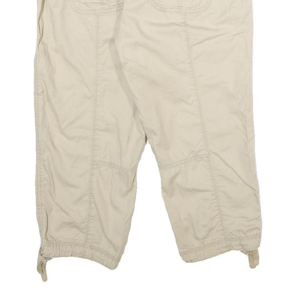 CALVIN KLEIN JEANS Womens Shorts Beige Casual Cotton UK 8 W30 Drawstring Hem