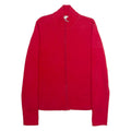 TOMMY HILFIGER Womens Jumper Red High Neck Tight Knit XL