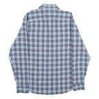 WRANGLER Mens Blue & Brown Checked Shirt M Cotton Blend Casual Western Work