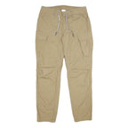 DECATHALON Womens Cotton Blend Beige Regular Cargo Trousers W32 L33 Casual