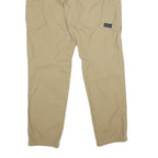 DECATHALON Womens Cotton Blend Beige Regular Cargo Trousers W32 L33 Casual