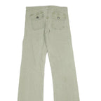 JOONI JOOLZ Womens Green Regular Flared Denim Light W26 L32 Drawstring Waist