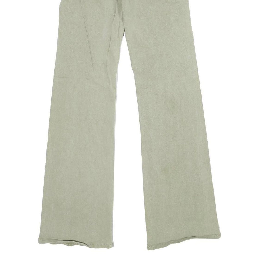 JOONI JOOLZ Womens Green Regular Flared Denim Light W26 L32 Drawstring Waist