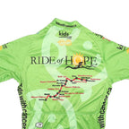SUGOI Mens Green Ride Of Hope Graphic Cycling Jersey L Short Sleeve Zip Front