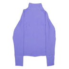 NIKE Womens Purple Jacket L Polyester Blend Zip Plain Lightweight Sportswear