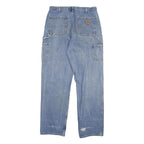 CARHARTT Mens Relaxed Blue Denim Jeans W34 L34 Workwear Straight Cotton Blend