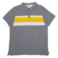 CALVIN KLEIN Mens Polo Shirt Grey Striped M