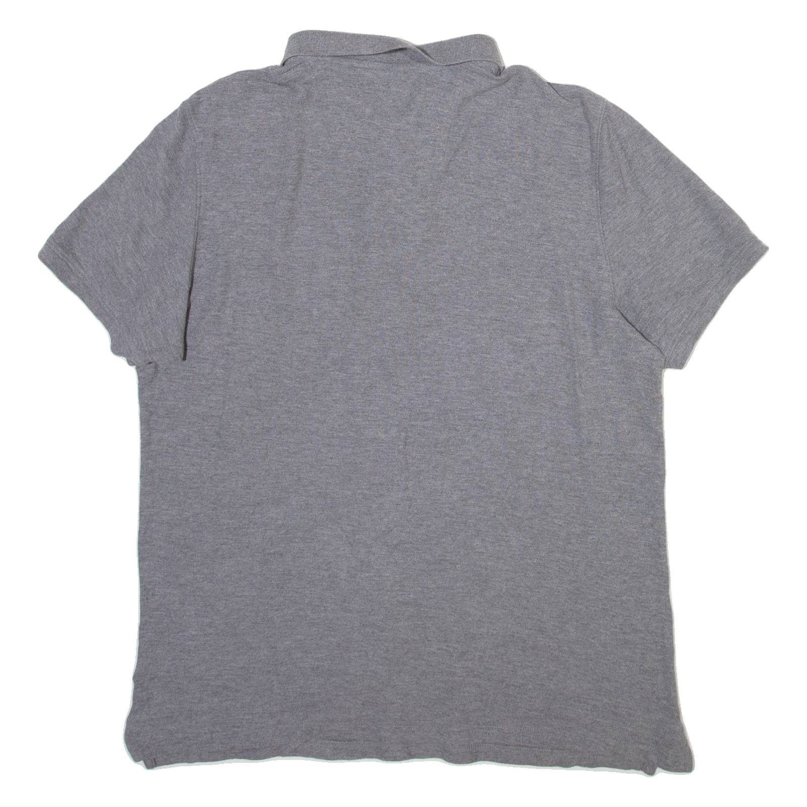 CALVIN KLEIN Mens Polo Shirt Grey Striped M