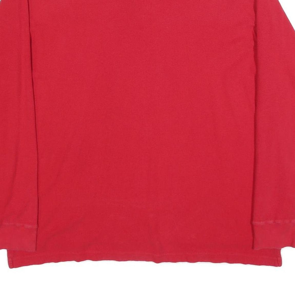 POLO SPORT RALPH LAUREN Mens Red Long Sleeve Plain XL Cotton Blend Zipper Polo