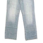 FA COUPE Mens Jeans Blue Regular Straight Denim Light W36 L32 Cotton Blend Zip