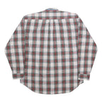 TOMMY HILFIGER Mens White Green Red Check Shirt L Classic Button-Down Cotton