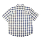 CARHARTT Mens Blue Beige Check Shirt XL Cotton Blend Casual Short Sleeve