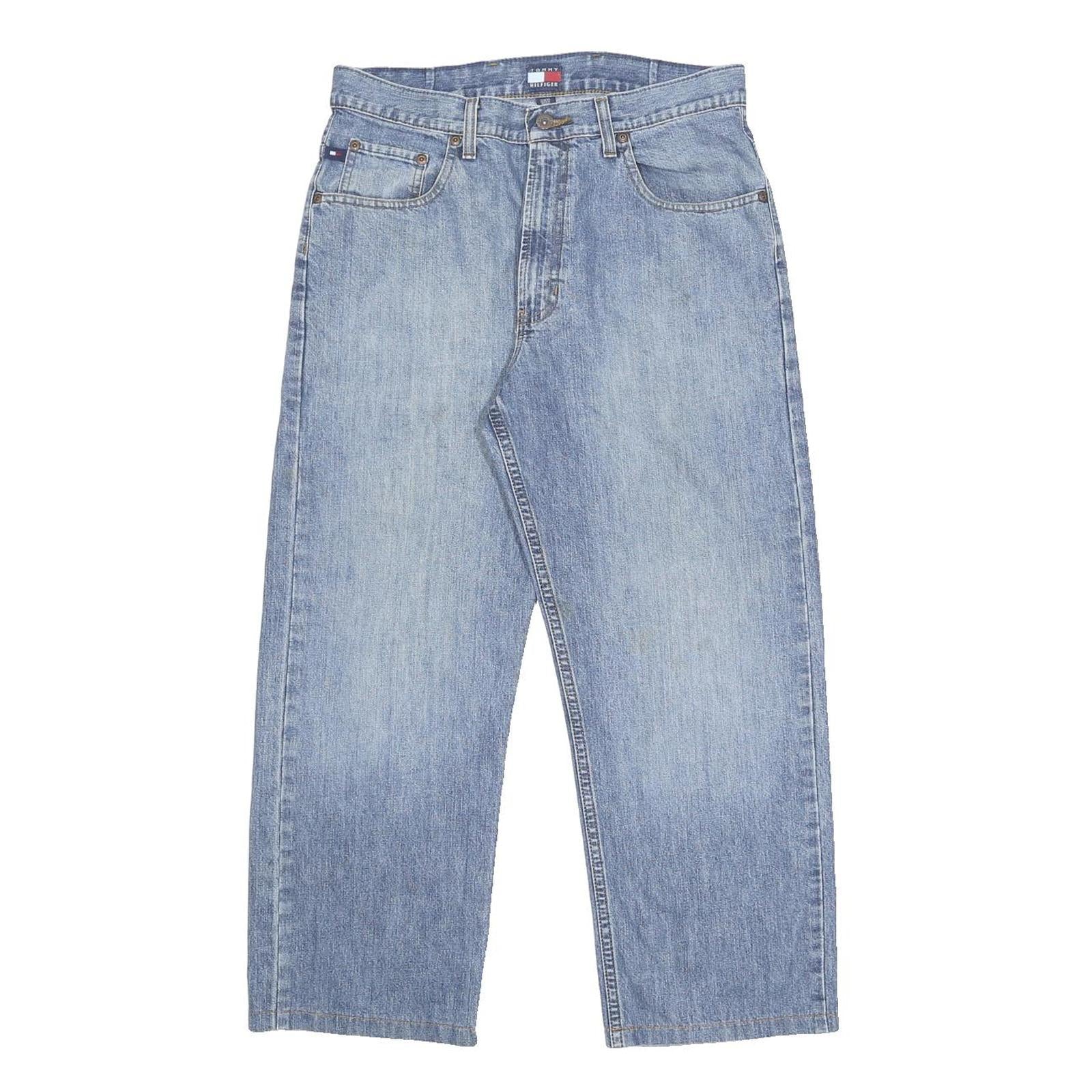 TOMMY HILFIGER Mens Blue Relaxed Straight Denim Cotton Blend Medium W32 L25
