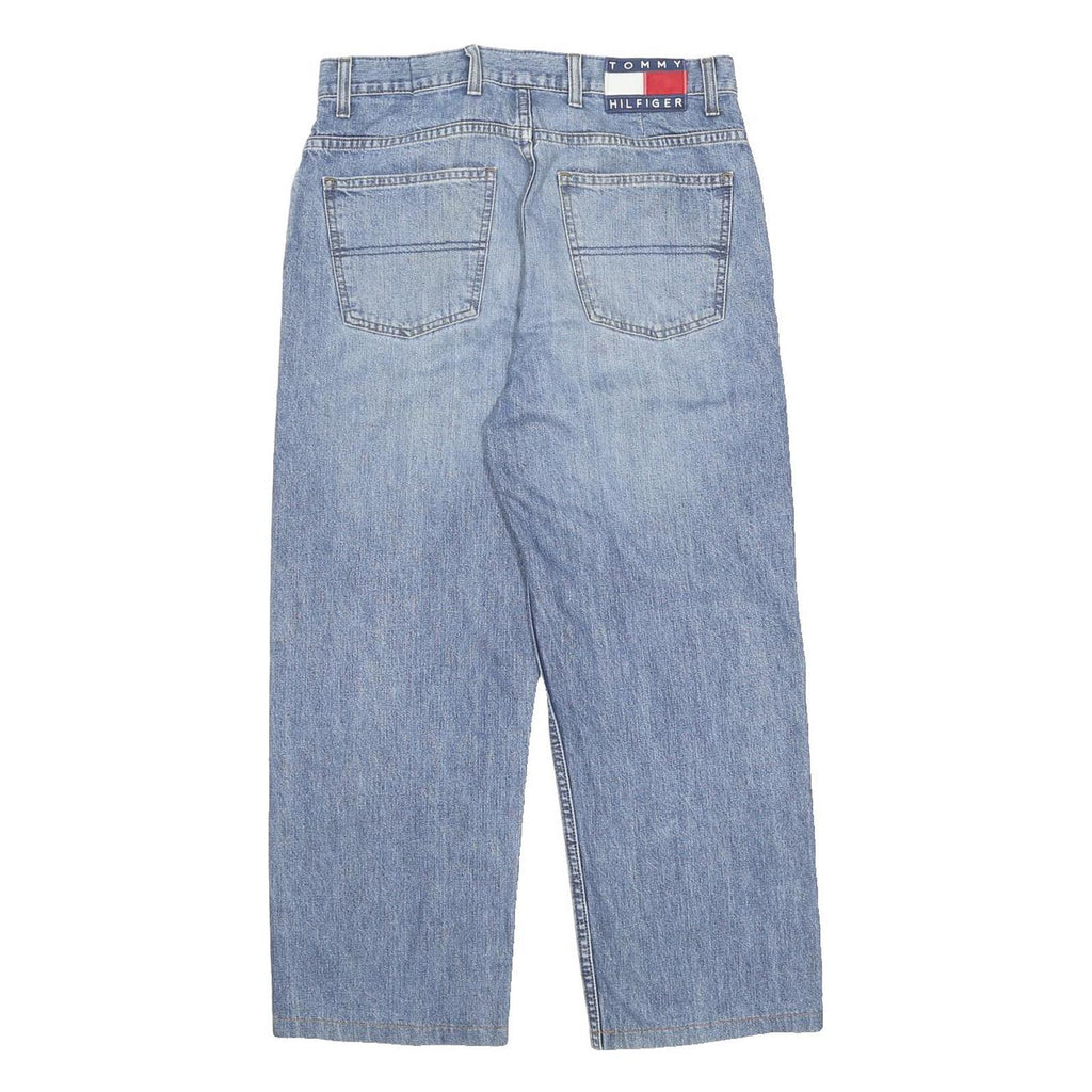 TOMMY HILFIGER Mens Blue Relaxed Straight Denim Cotton Blend Medium W32 L25