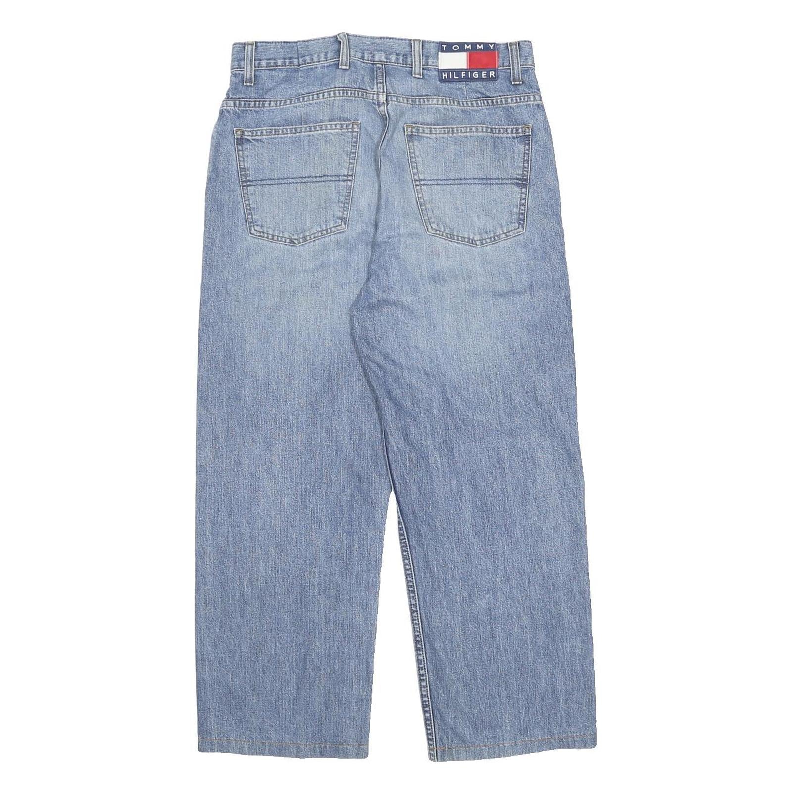TOMMY HILFIGER Mens Blue Relaxed Straight Denim Cotton Blend Medium W32 L25