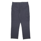 DICKIES Mens Cotton Blend Navy Blue Regular Cargo Trousers W38 L31 Workwear Zip