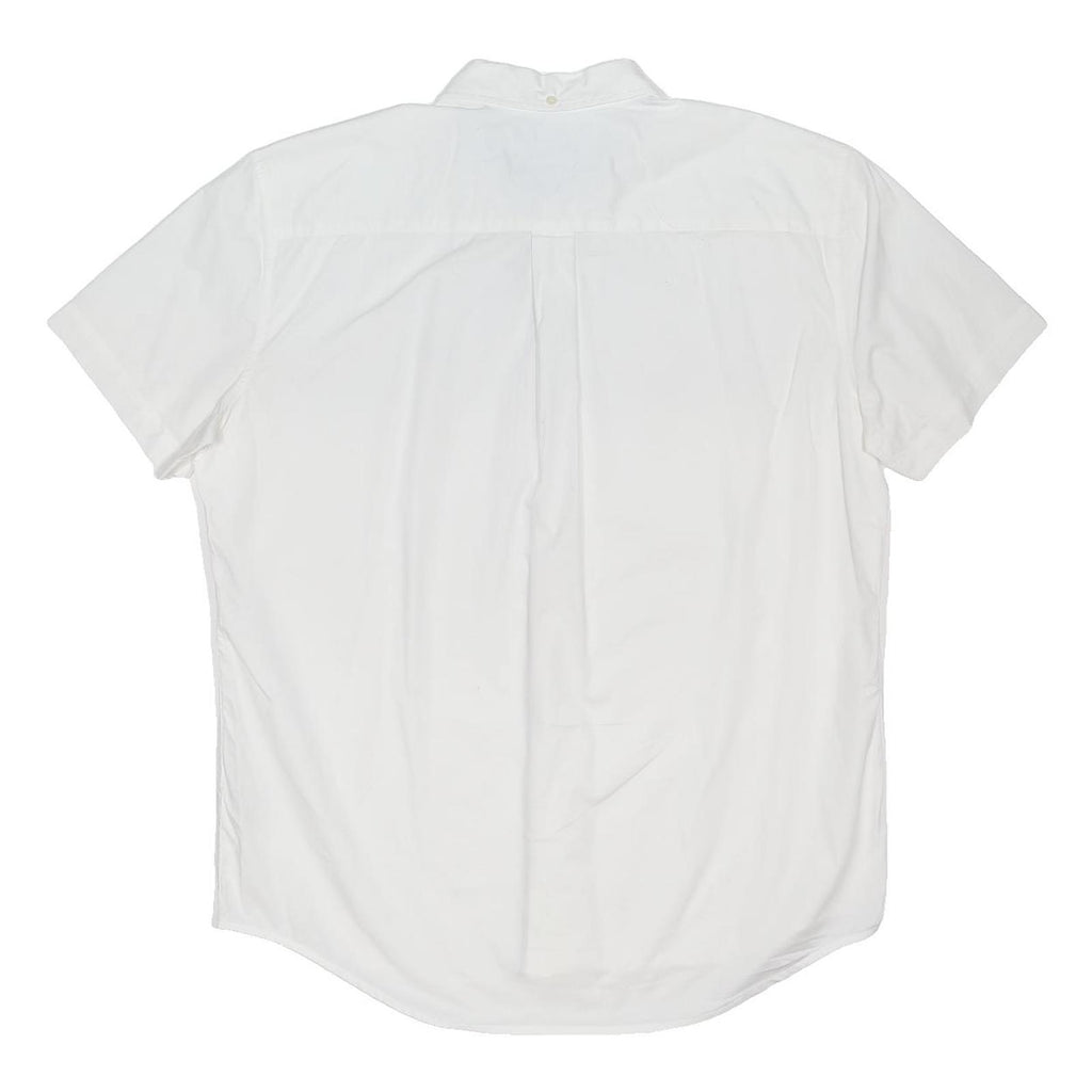 TOMMY HILFIGER Mens White Button Down Shirt XL Classic Cotton Blend Casual