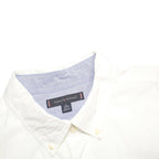 TOMMY HILFIGER Mens White Button Down Shirt XL Classic Cotton Blend Casual