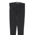 LEVI'S 720 Womens Jeans Black Slim Skinny Denim Raw W27 L30 Zip Cotton Blend