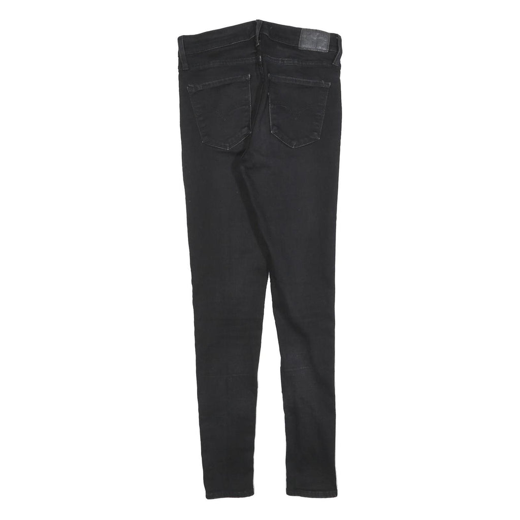LEVI'S 720 Womens Jeans Black Slim Skinny Denim Raw W27 L30 Zip Cotton Blend