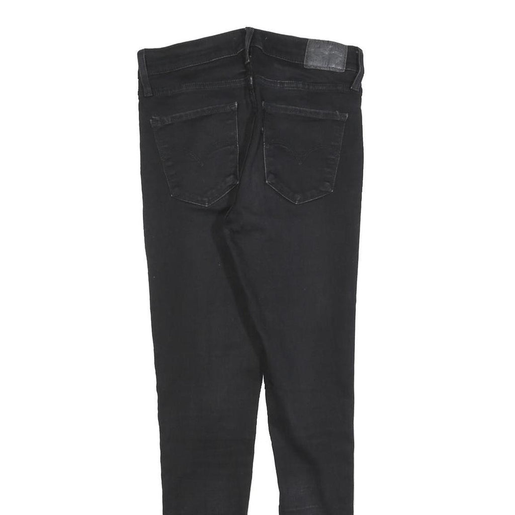 LEVI'S 720 Womens Jeans Black Slim Skinny Denim Raw W27 L30 Zip Cotton Blend