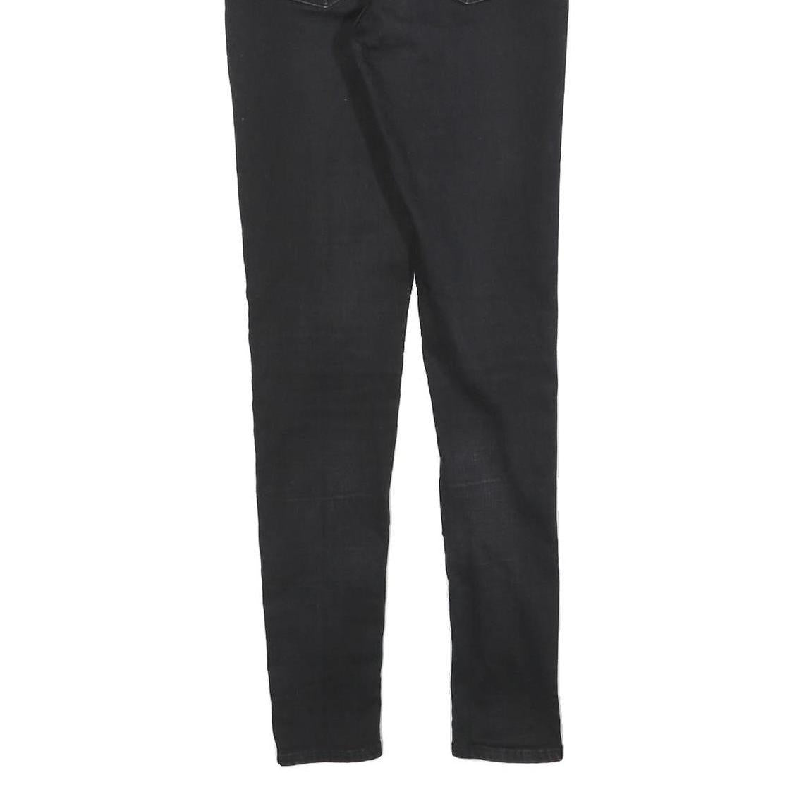 LEVI'S 720 Womens Jeans Black Slim Skinny Denim Raw W27 L30 Zip Cotton Blend