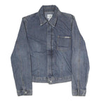 CALVIN KLEIN JEANS Womens Blue Denim Jacket M Cotton Zip Plain Casual Denim