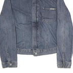 CALVIN KLEIN JEANS Womens Blue Denim Jacket M Cotton Zip Plain Casual Denim