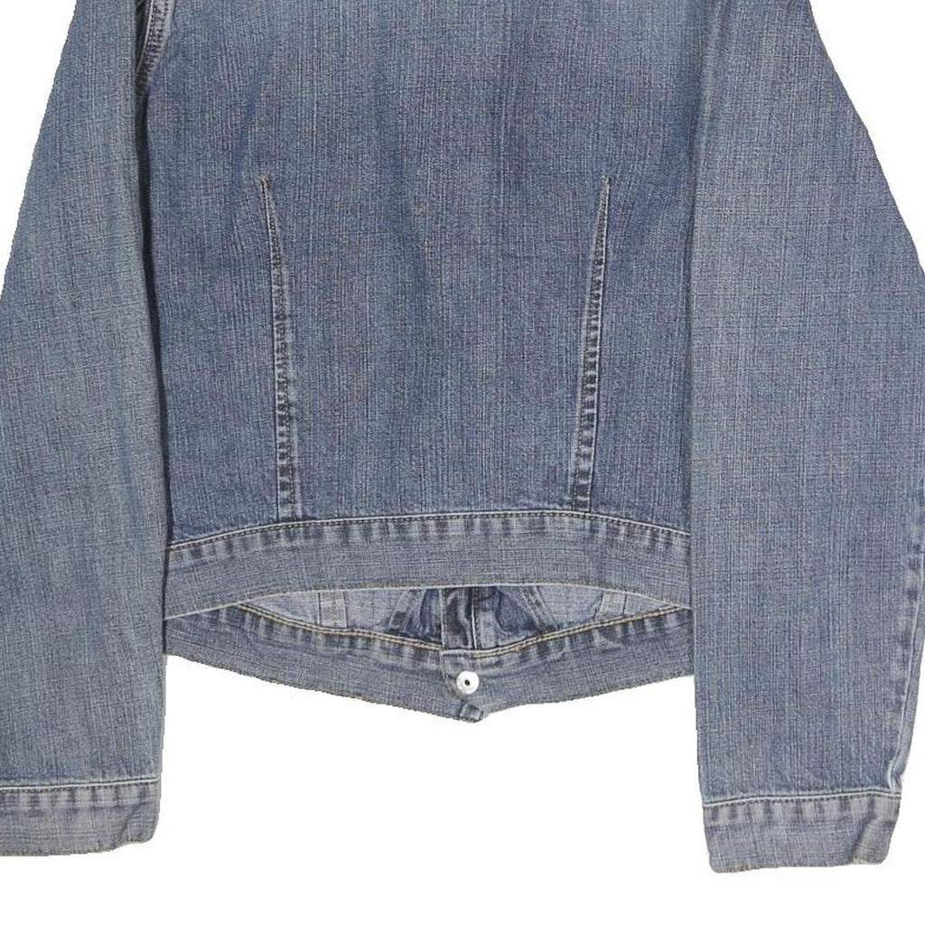 CALVIN KLEIN JEANS Womens Blue Denim Jacket M Cotton Zip Plain Casual Denim