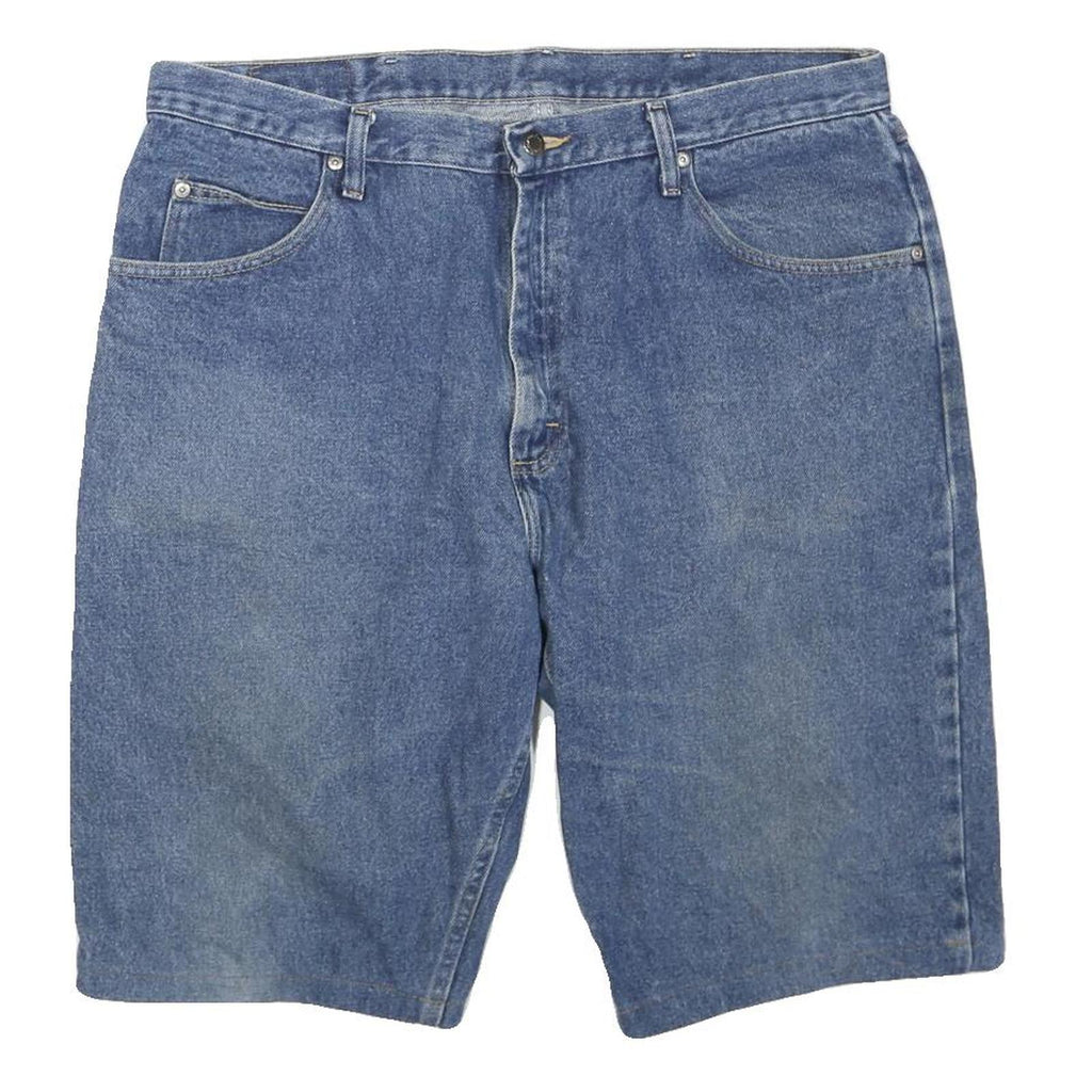 WRANGLER Mens Denim Blue Casual Shorts L W38 Cotton Blend Classic Fit Relaxed