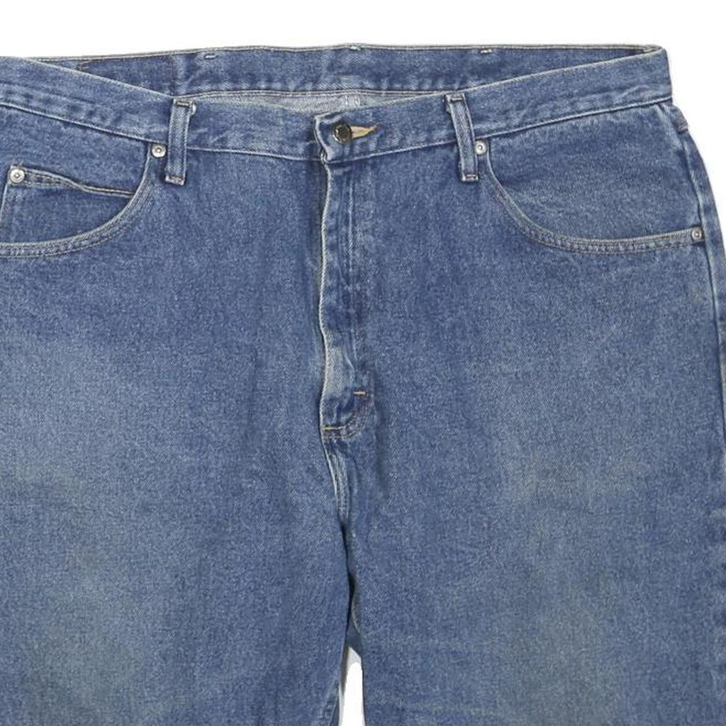 WRANGLER Mens Denim Blue Casual Shorts L W38 Cotton Blend Classic Fit Relaxed