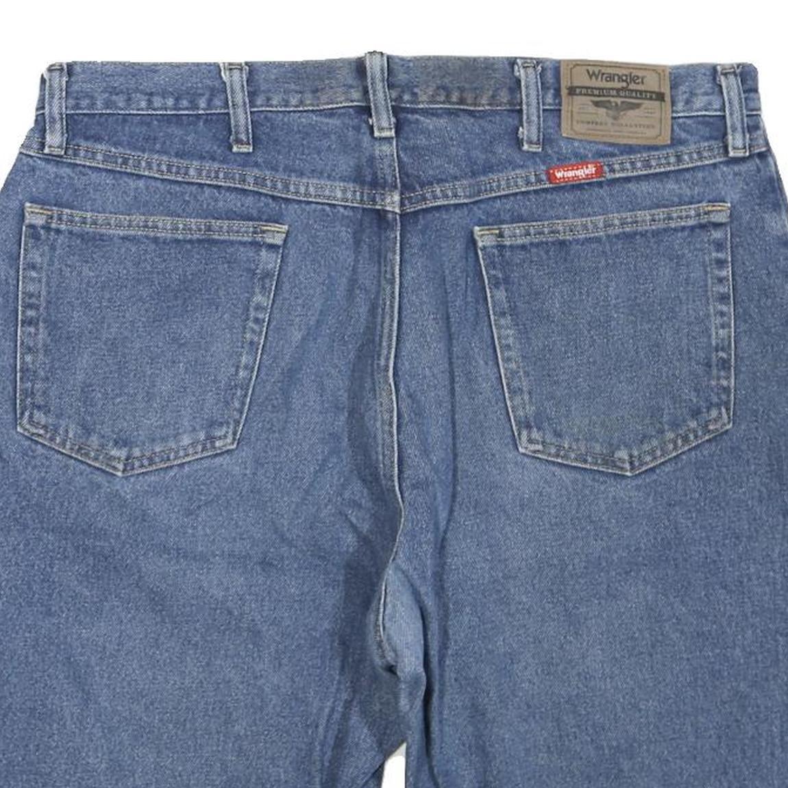 WRANGLER Mens Denim Blue Casual Shorts L W38 Cotton Blend Classic Fit Relaxed