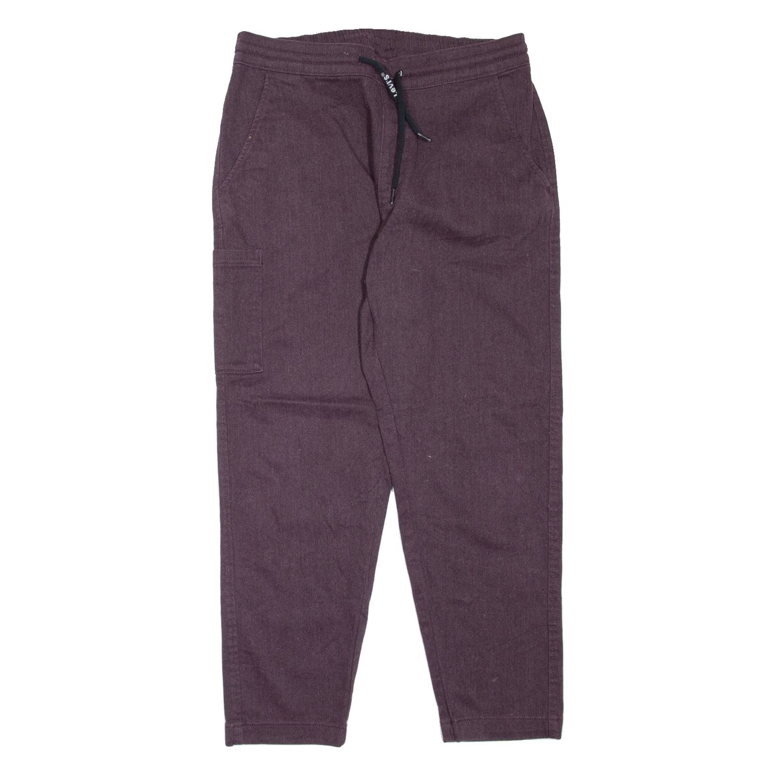 LEVI'S Womens Trousers Maroon Regular Tapered W30 L27