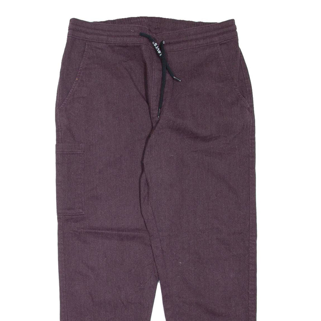 LEVI'S Womens Trousers Maroon Regular Tapered W30 L27